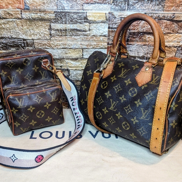 Louis Vuitton Monogram Bag Set - Speedy 25 with Bandoulière Strap & Mini Amazone - Picture 6 of 13